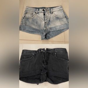 Low-waisted denim shorts RVCA & Ripcurl